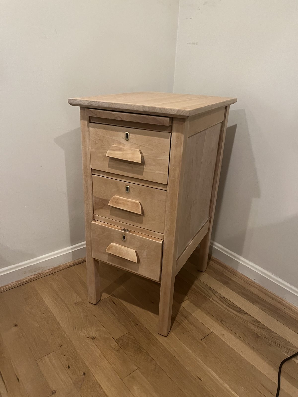 Upcycled and restored maple nightstand with drawers