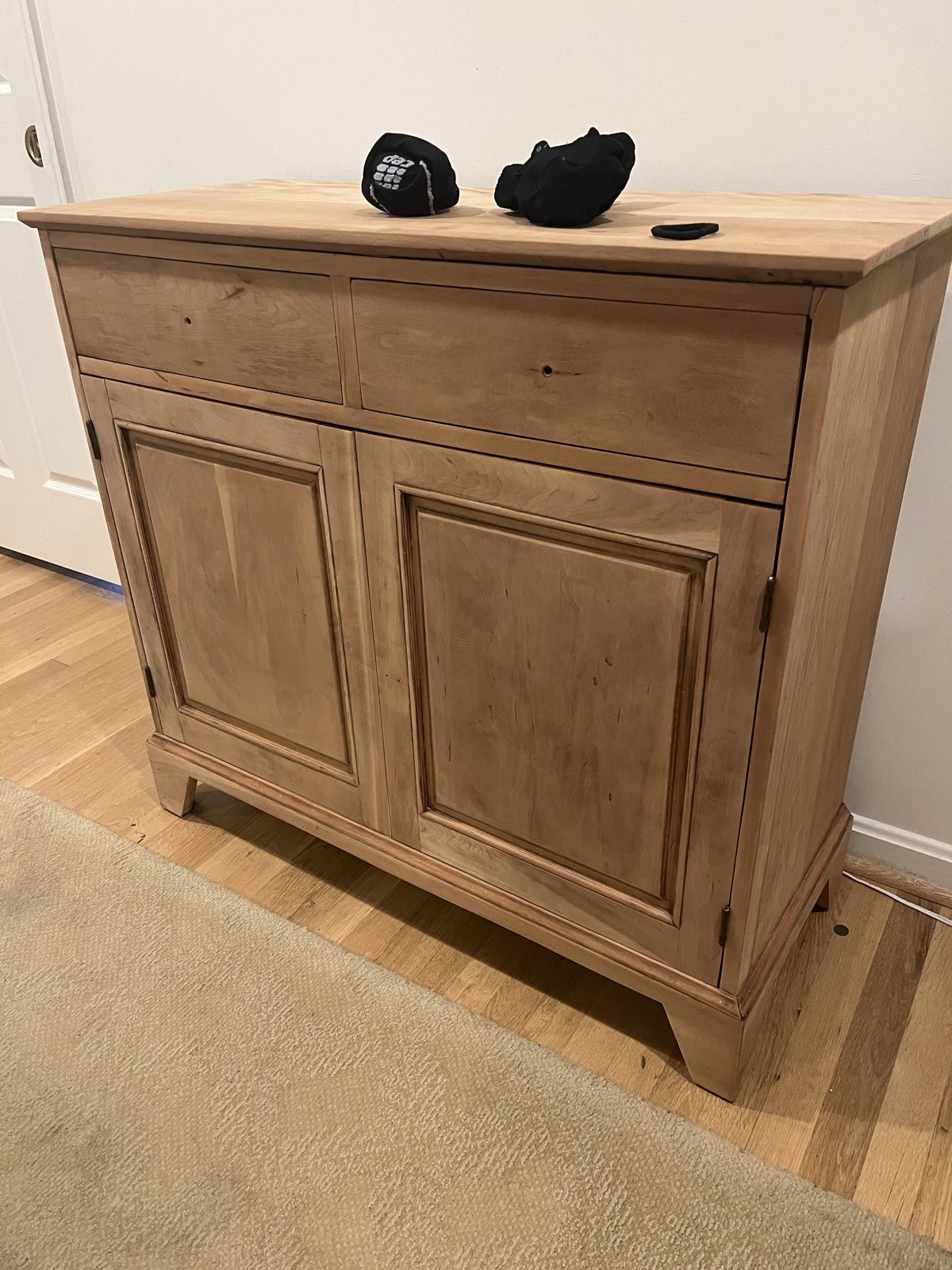 Sideboard stripped to bare wood